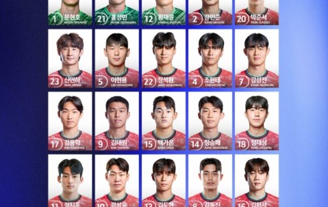 九游体育怎么充值-韩国U23亚洲杯球衣号：旅欧葡萄牙的金泰元9号，金龙鹤17号